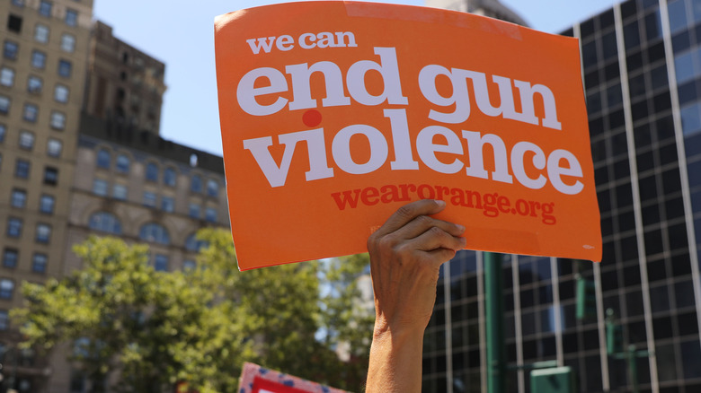 A protest against gun violence