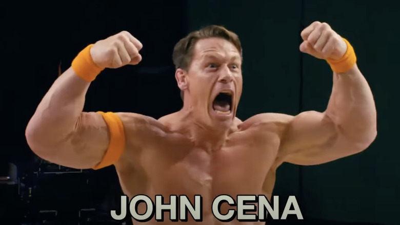 John Cena flexant dans The Eric Andre Show