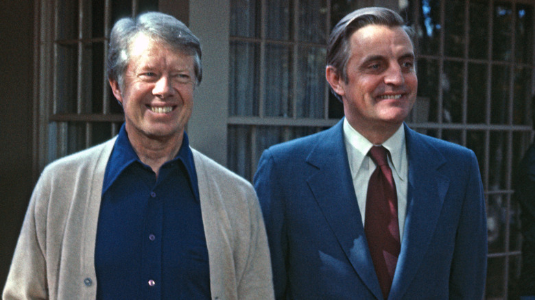 Jimmy Carter et Walter Mondale ensemble dans les années 1970