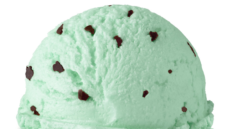 Glace à la menthe chocolat