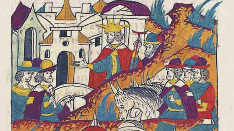 peinture de la célébration de la capture de Novgorod